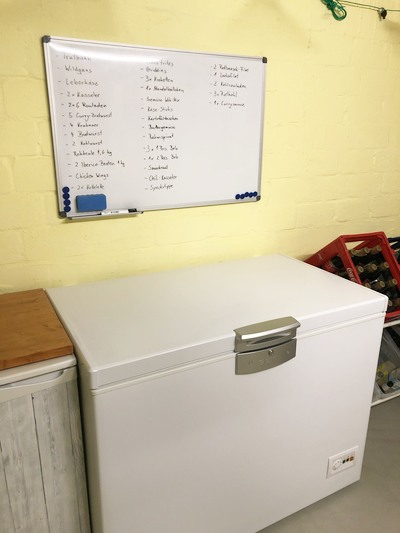 Whiteboard f&uuml;r die Gefriertruhe