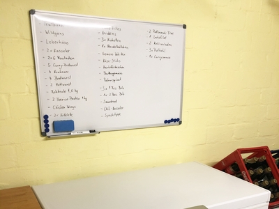 Whiteboard f&uuml;r die Gefriertruhe