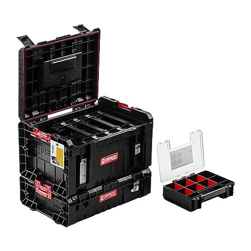 2-in-1 Werkzeugkoffer mit 5 Sortimentsk&auml;sten und Werkzeugkorb